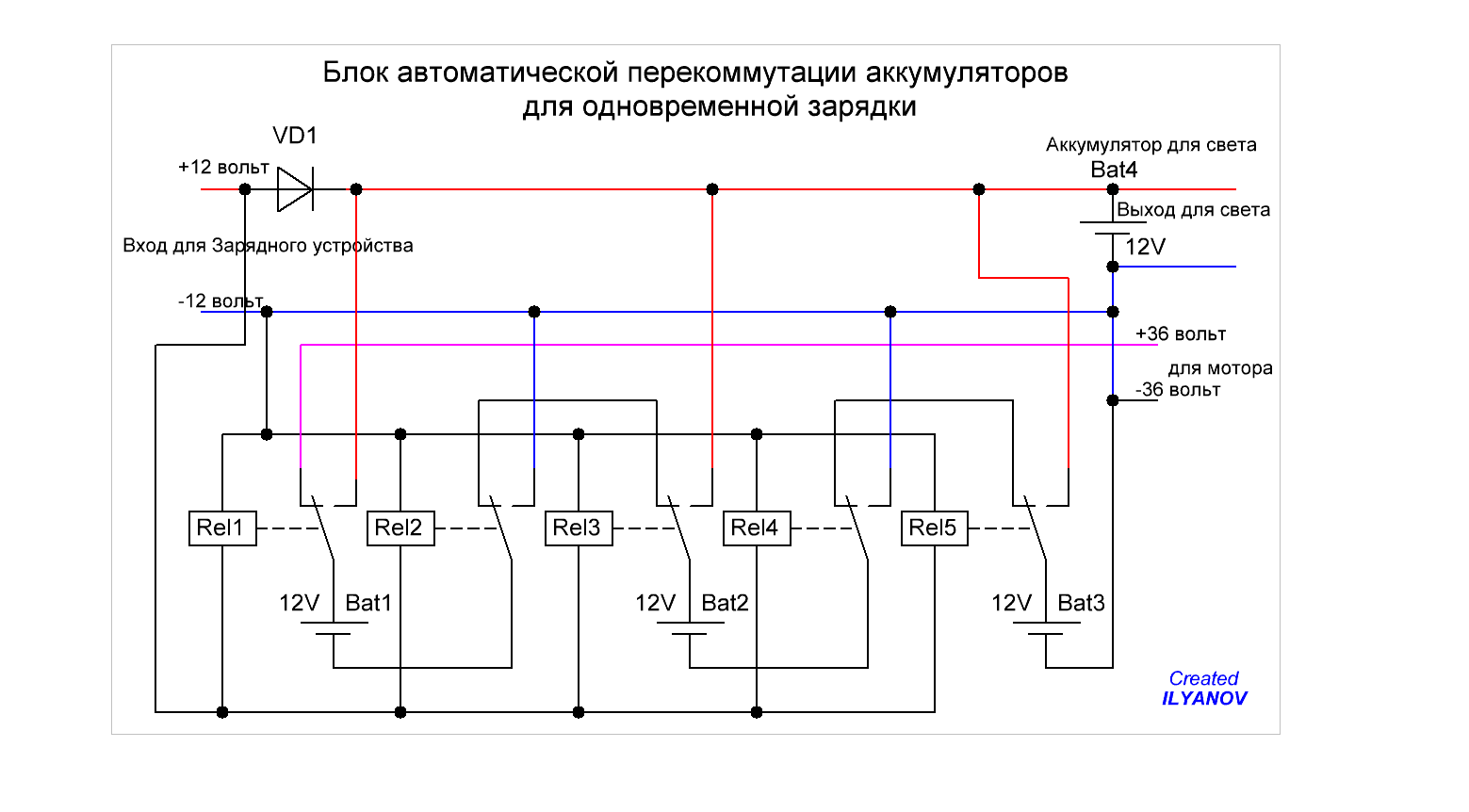 Схема подключения аккумуляторов в детском электромобиле