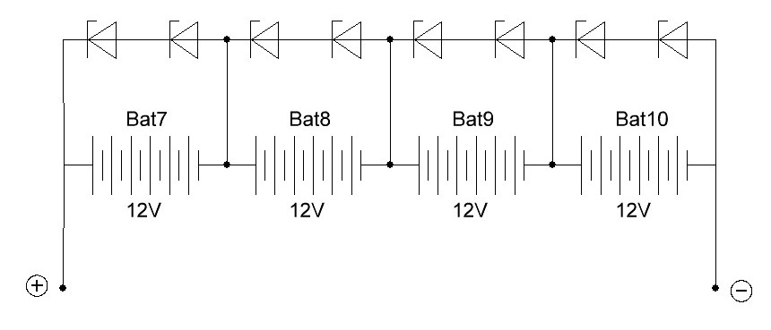 Схема балансировки свинцовых аккумуляторов